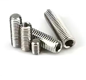 Hexagon socket set screw with flat point