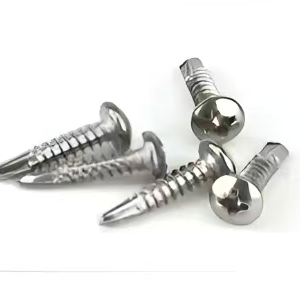 Self-drilling with cross-shaped pan head as the main attack